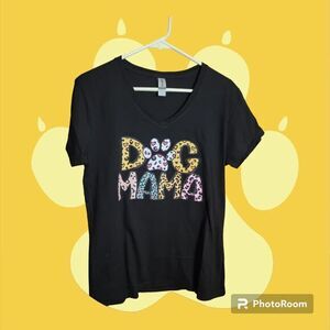 Dog Mama Custom Black Size L Woman's
